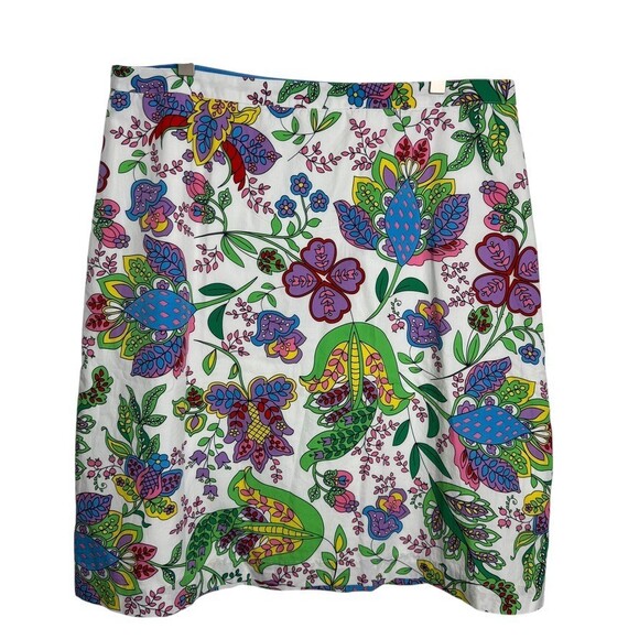 Hanna Andersson Women’s white Floral A-Line Skirt NWT Size 14 - Picture 6 of 11